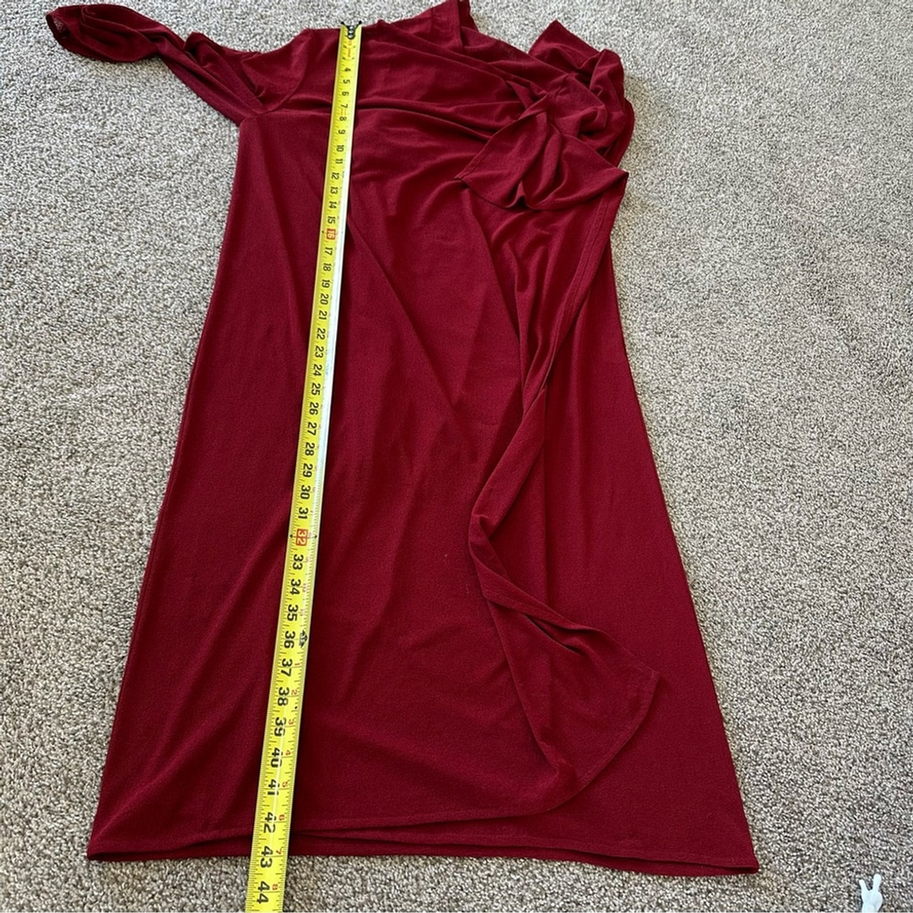 ZONDA NELLIS Vintage Open Front Duster Kimono Red XS Semi Sheer Art To Wear - Picture 9 of 16